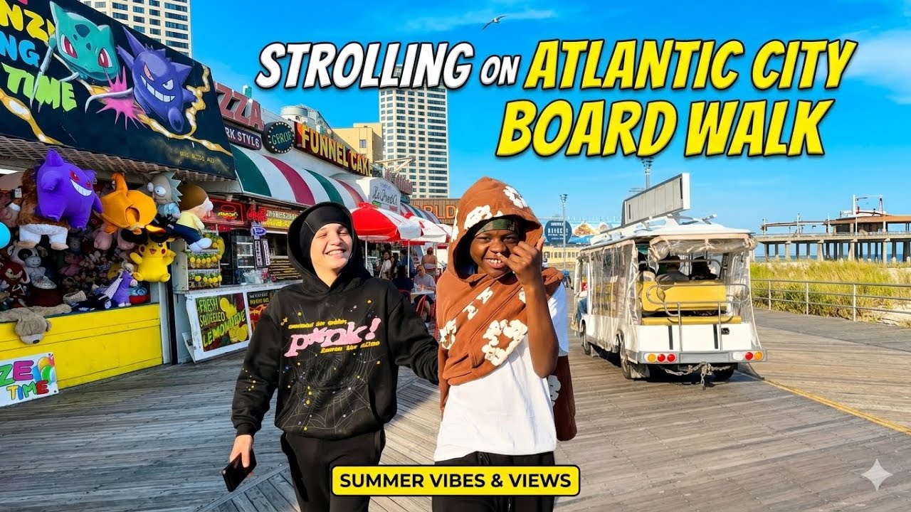 Atlantic City Boardwalk Walkthrough: Real Summer Vibes! ☀️ #AtlanticCity #AtlanticCityBoardwalk 