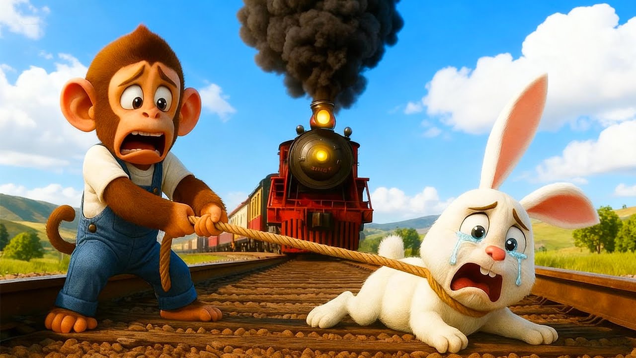 Brave Baby Nana Saves a Bunny Stuck on the Train Tracks – A BreathStopping Rescue Story!