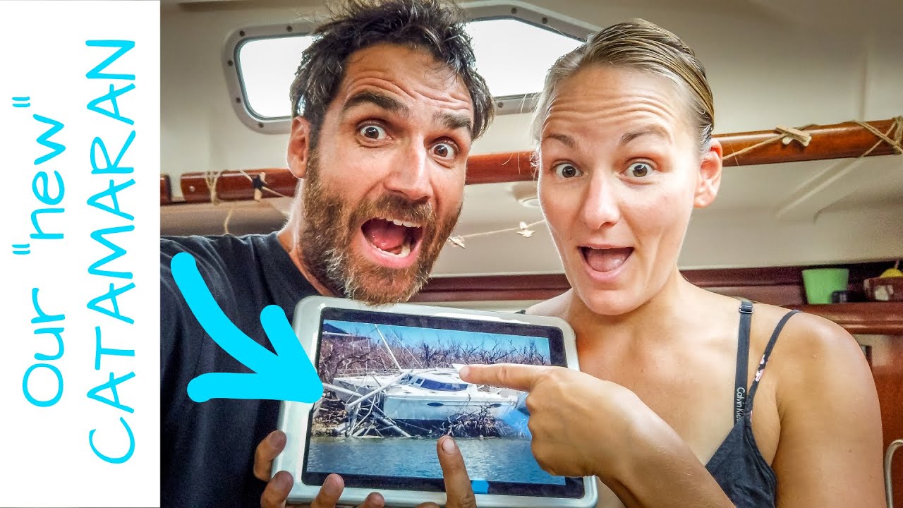 CRAZY S*** we just bought a 44 foot CATAMARAN battered by hurricane DORIAN! (SPECIAL)
