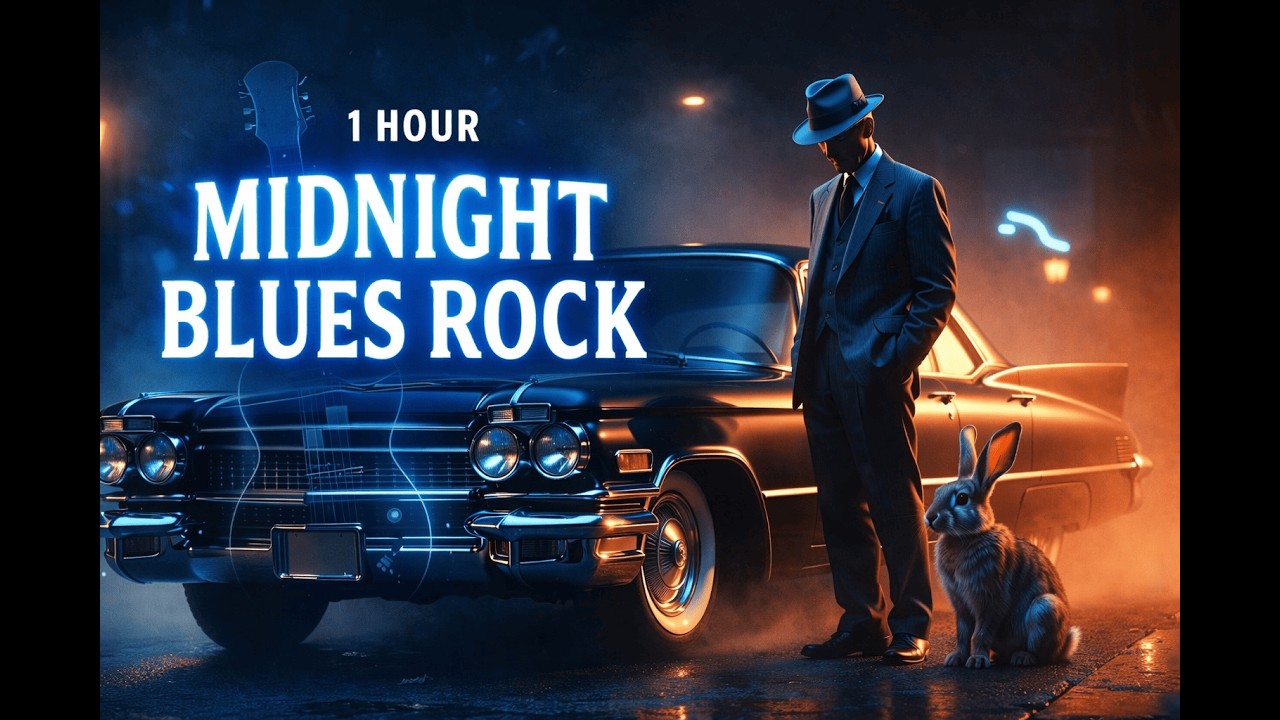 1 Hours of Midnight Blues Rock – Guitar Jam for Focus & Chill