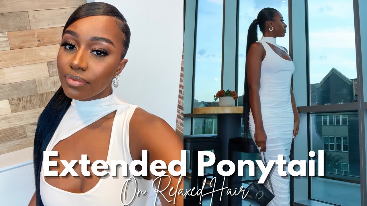 30 INCH EXTENDED PONYTAIL ON RELAXED HAIR | SUPER EASY EXTENDED PONYTAIL TUTORIAL | ALLABOUTASH