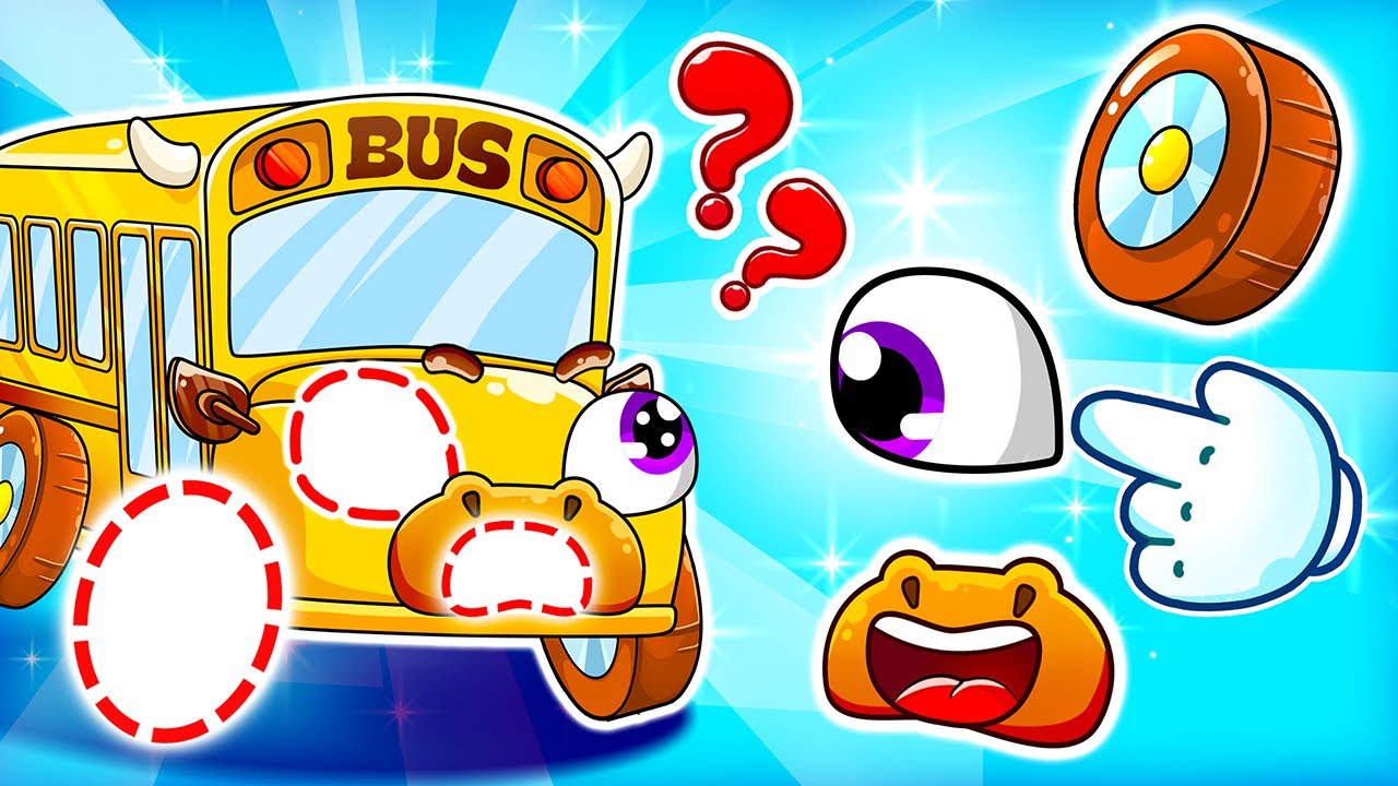 Funny School Bus Lost Wheel Song | Funny Bus Lost Lights, Teeth Songs | Lamba Lamby Kids Songs