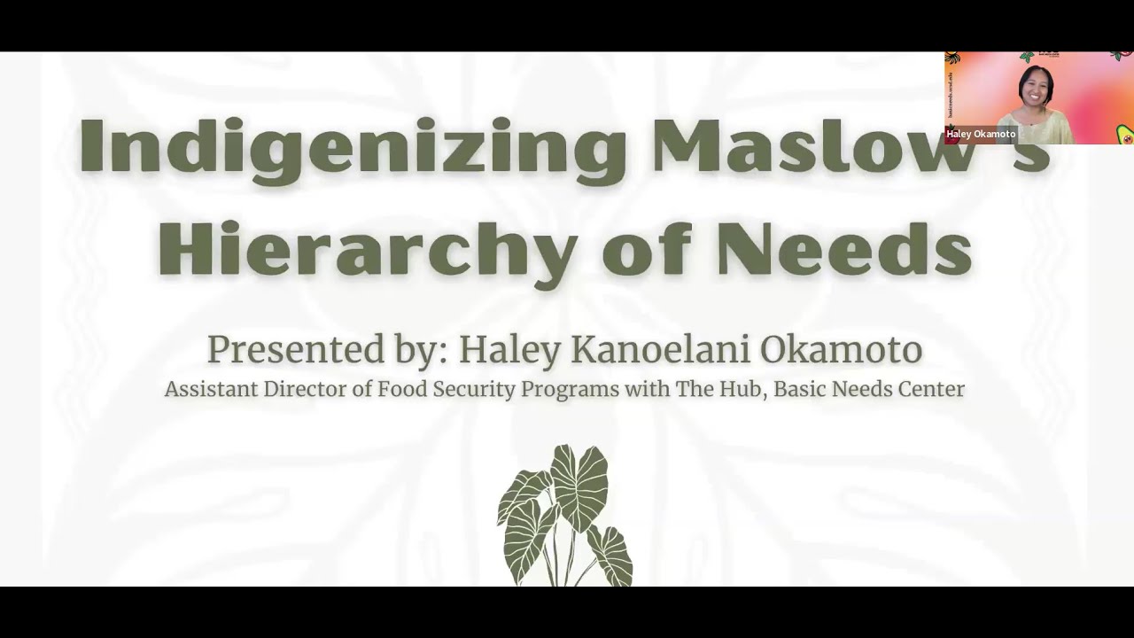 Indigenizing Maslow’s Hierarchy of Needs