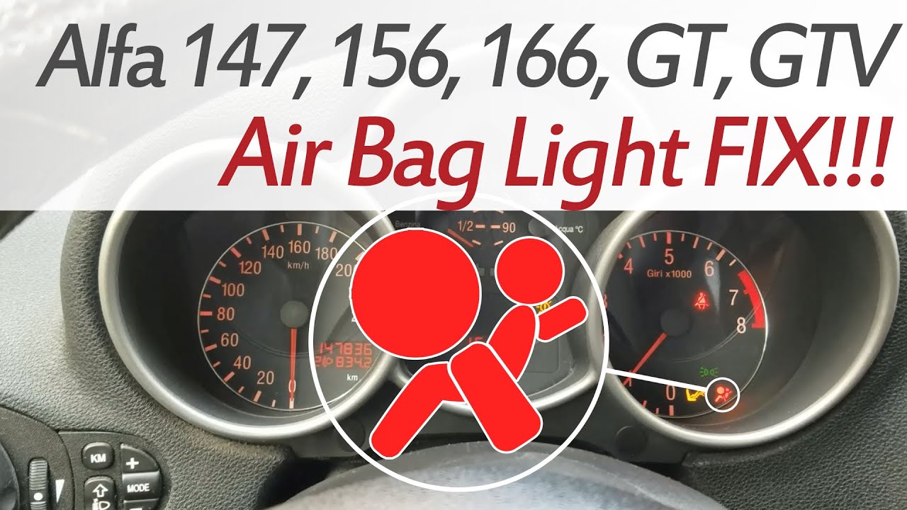 How to FIX Air Bag Light Alfa Romeo 147, 156, 166, GT, GTV  Fixing the AirBag Light Module Location
