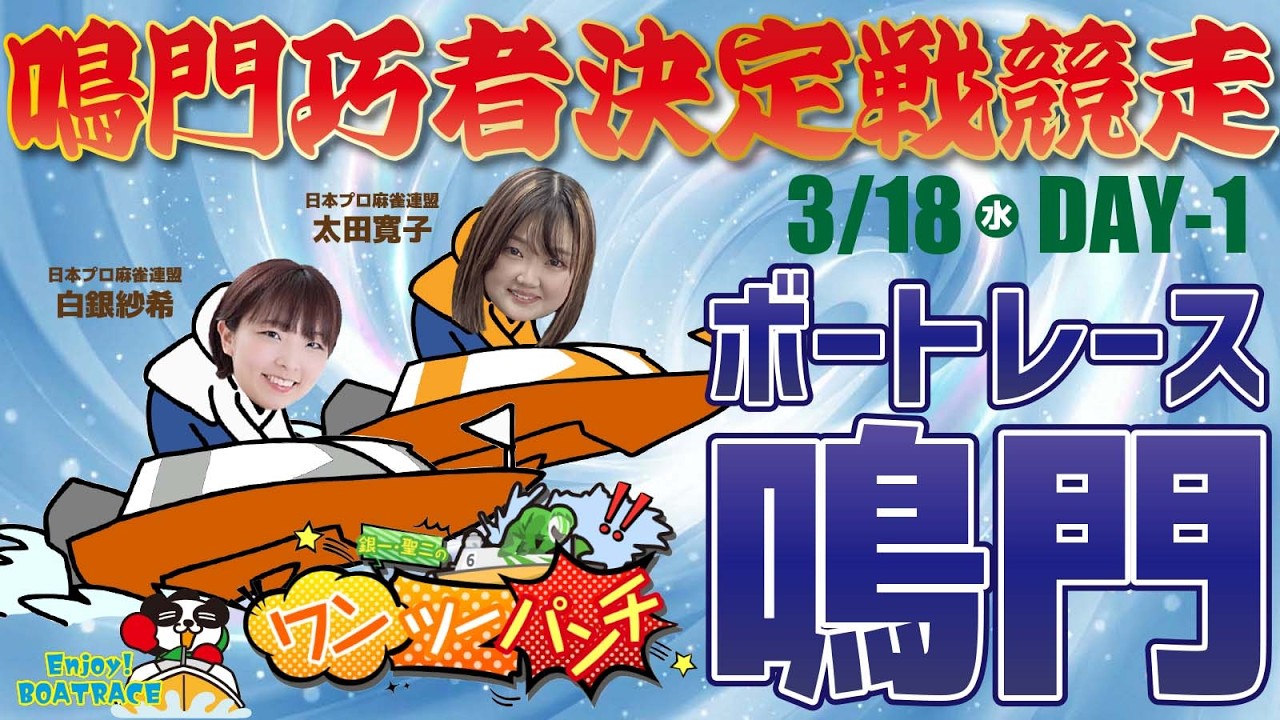 ボートレース鳴門 　鳴門巧者決定戦競走　初日　3月18日(水)【ボートレースライブ】