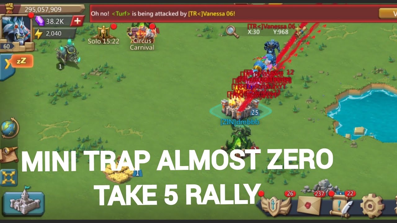 MY MINI RALLY TRAP TAKE 5 RALLY..ALMOST ZEROED..LORDS MOBILE