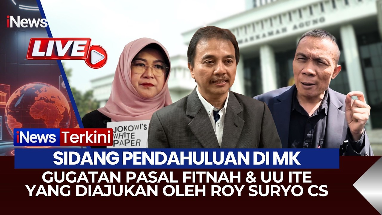 🔴[LIVE] SIDANG PENDAHULUAN GUGATAN PASAL FITNAH DAN UU ITE YANG DIAJUKAN OLEH ROY SURYO CS (10/02)