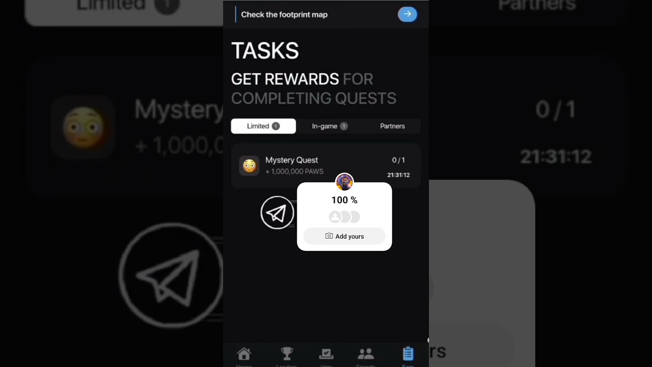 Paws task 1m complete 100% i m the 1st