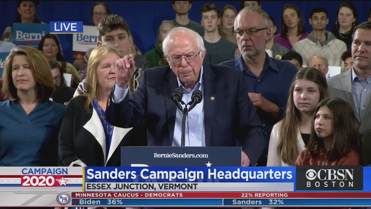 Sen. Bernie Sanders Addresses Supporters On Super Tuesday