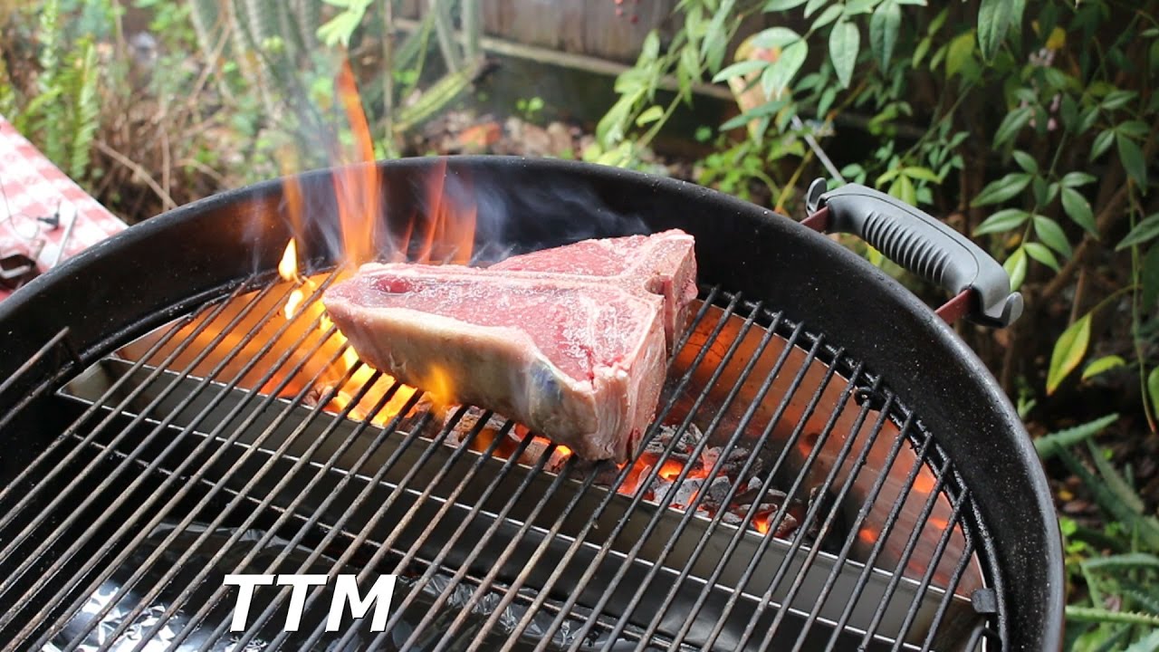 Grilled Porterhouse Steak~Slow 'N Sear Weber Kettle BBQ Accessory Review