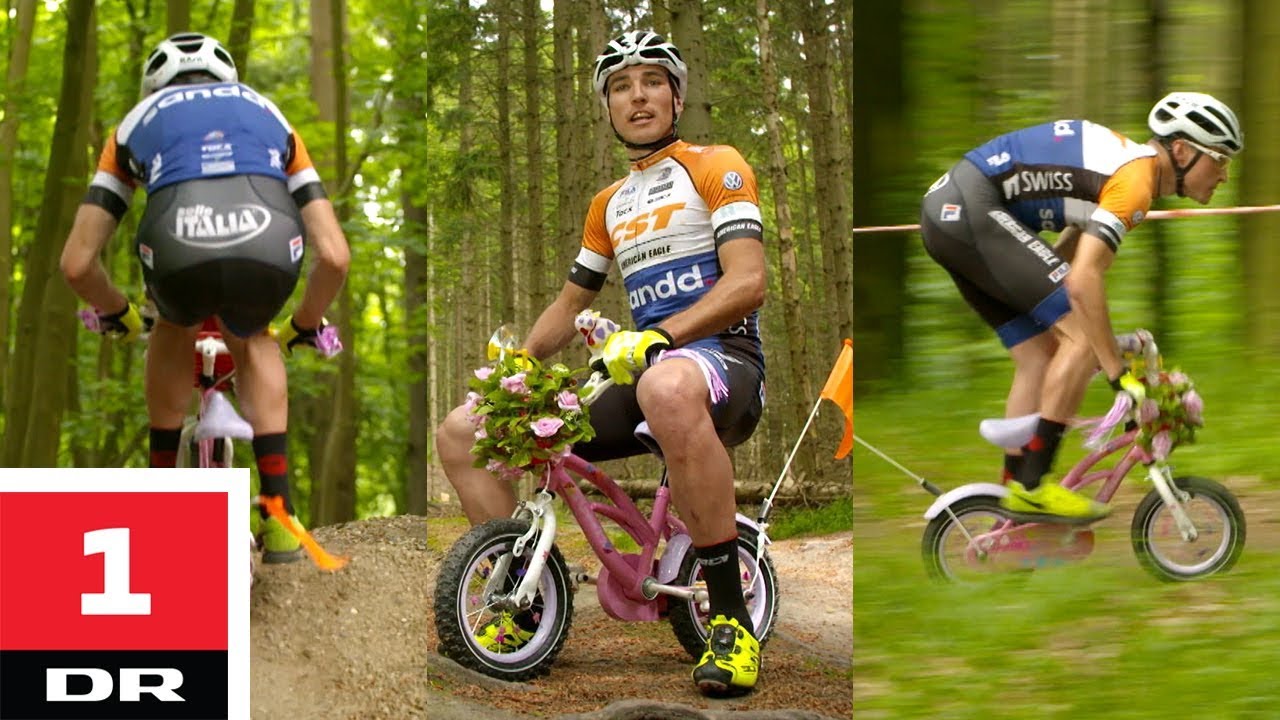 Børnecykel vs. Danmarksmester i MTB | Alle mod 1 | DR1