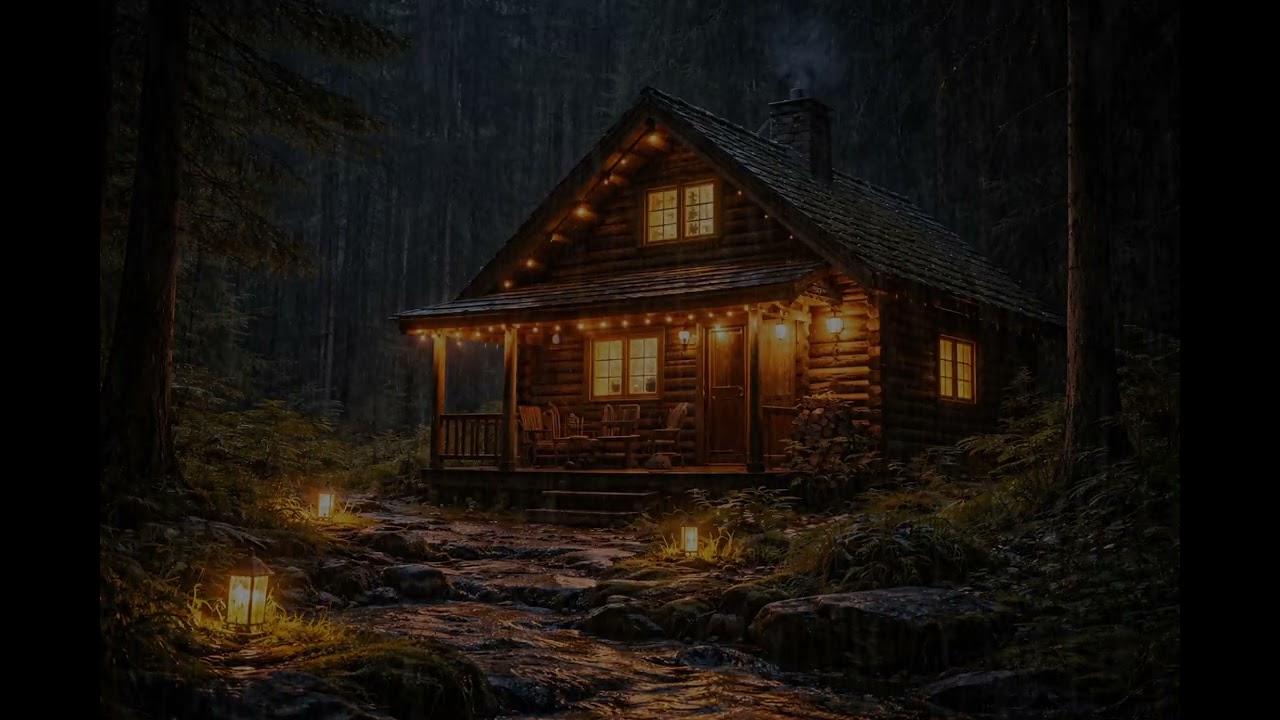 Chuva Relaxante na Cabana da Floresta | Sono Profundo#relaxamento#chuva#vibes#paz 