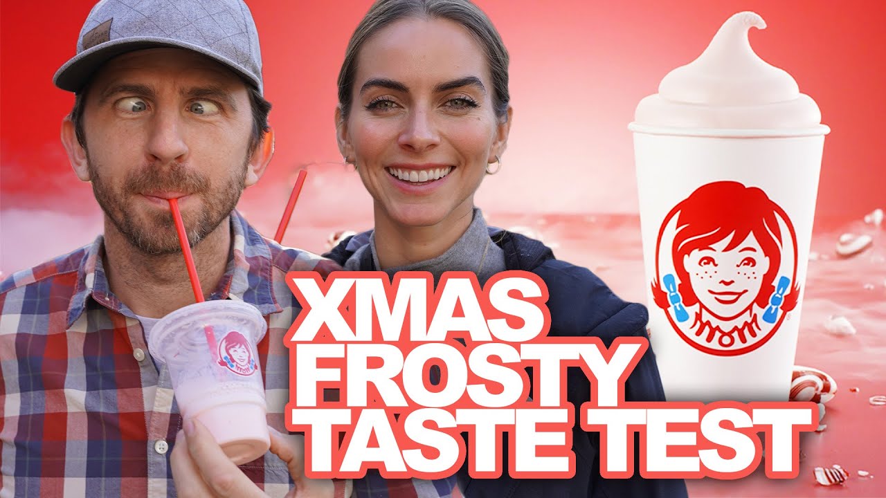 Dave Neal & Tasha Courtney Taste Test The New Peppermint Frosty At Wendy's! Vlogmas Day 1 2022