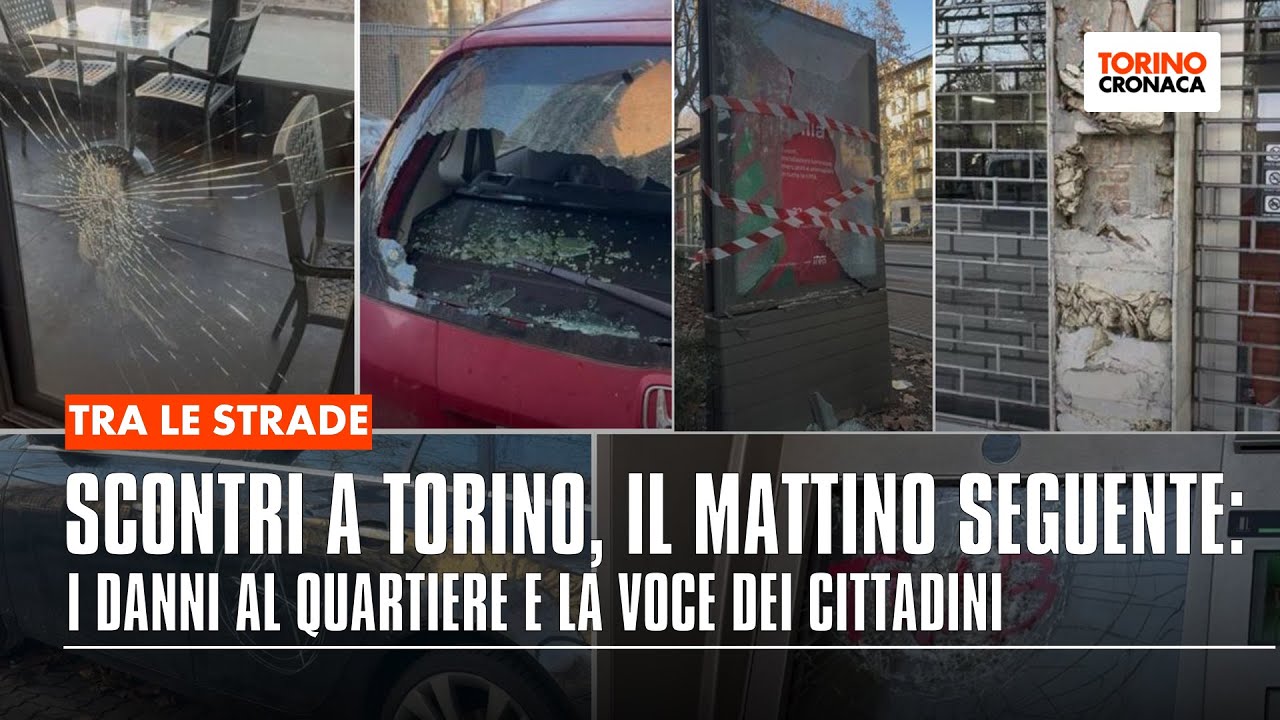 Scontri a Torino, il mattino seguente: i danni al quartiere e la voce dei cittadini