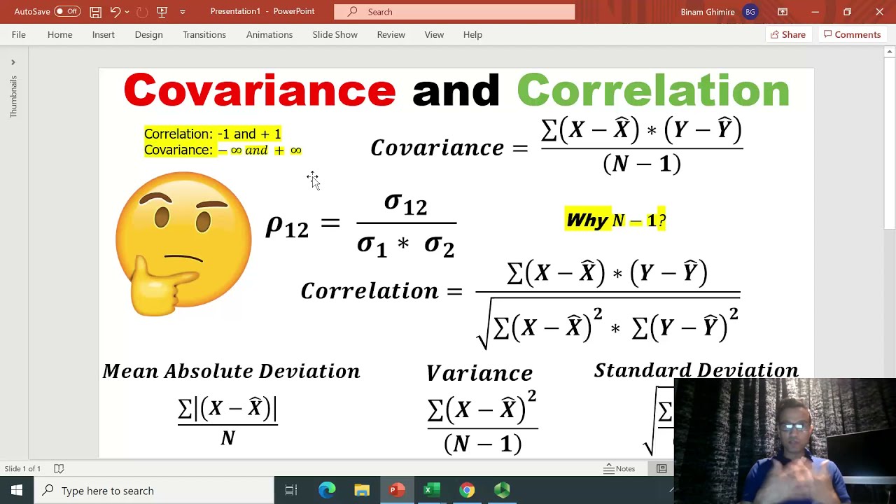 Covariance and Correlation complete illustration