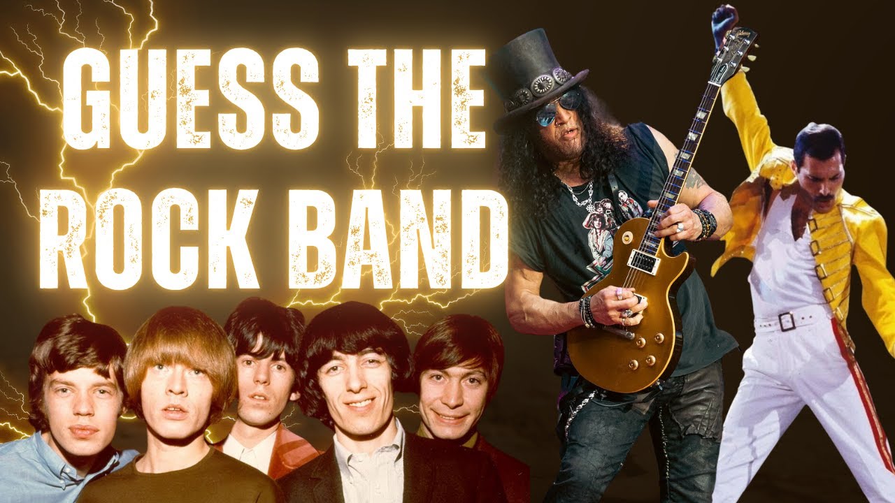 Guess the Rock Band from the Picture 🎸- 50 Bands 🎸Music Quiz | 60s, 70s, 80s, 90s, 00s