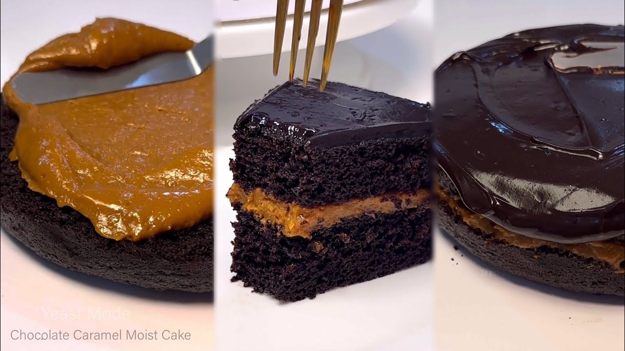 Chocolate Caramel Moist Cake | Chocolate Ganache & Easy Caramel Recipe (w/o using condensed milk)