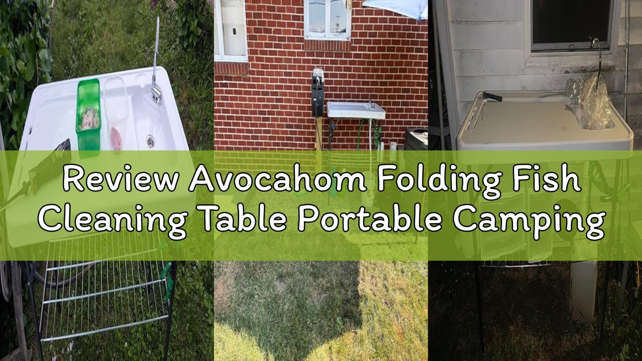 Review Avocahom Folding Fish Cleaning Table Portable Camping Sink with Faucet Drainage Hose & Spraye