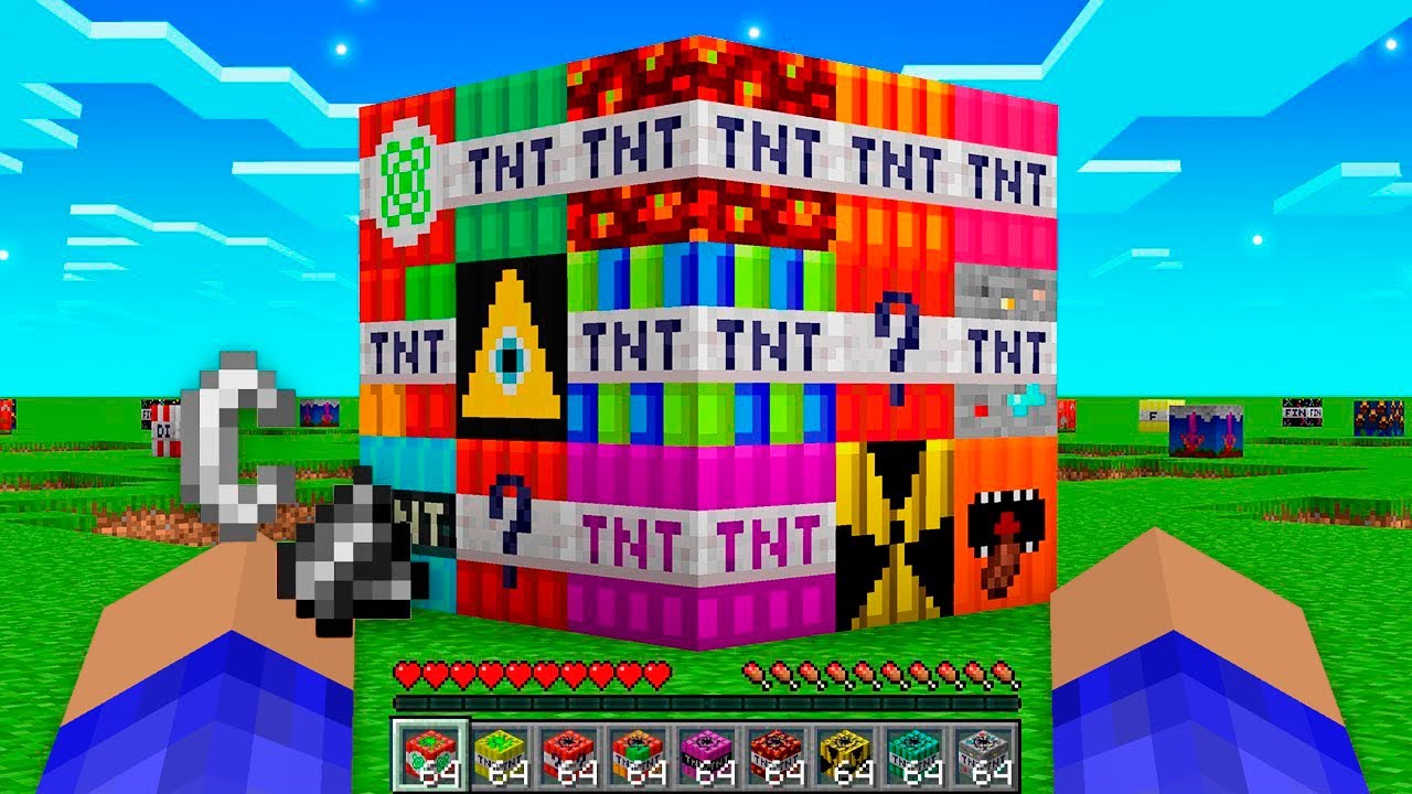 PROBÉ TODAS LAS TNT SECRETAS EN MINECRAFT TROLL 😱💣