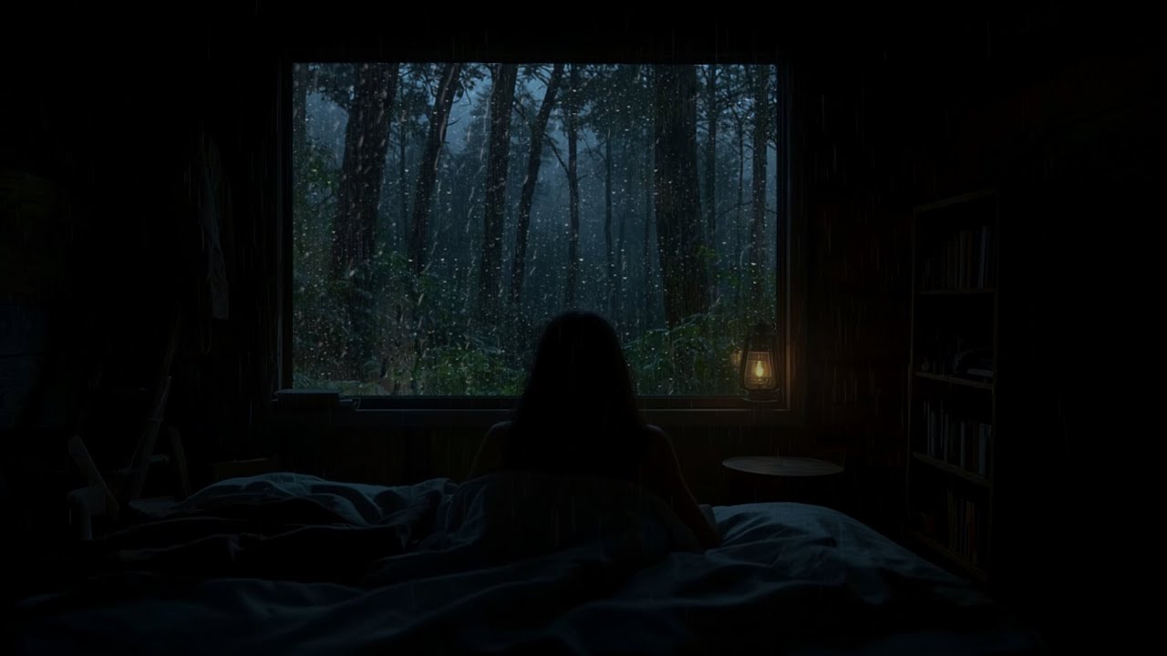 🌧️ Cozy Cabin Rainy Night: Peaceful Forest Escape for the Perfect Quiet Moment