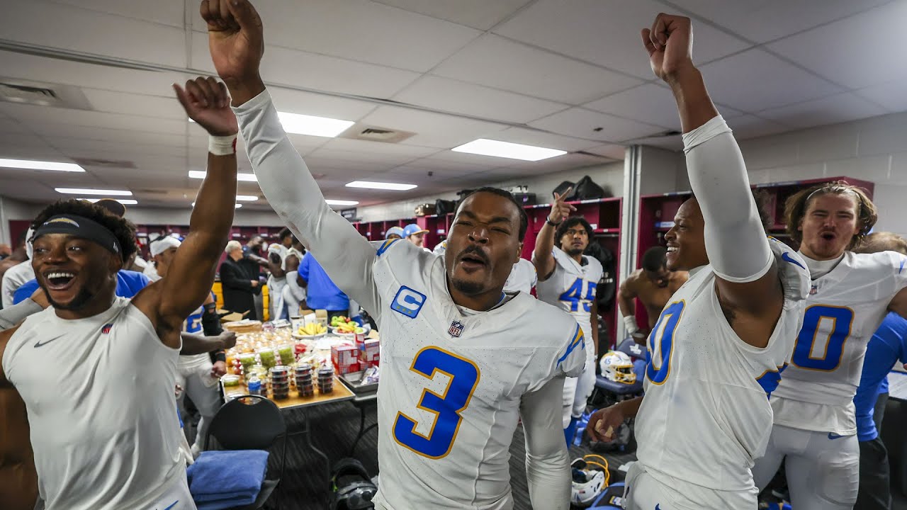 Brandon Staley Locker Room Victory Speech vs Patriots | LA Chargers