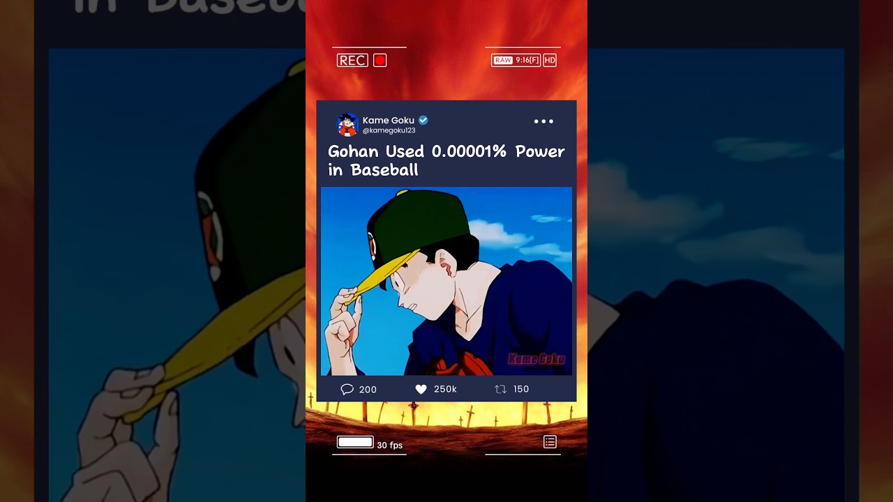 Gohan Used 0.00001% Power in Baseball 