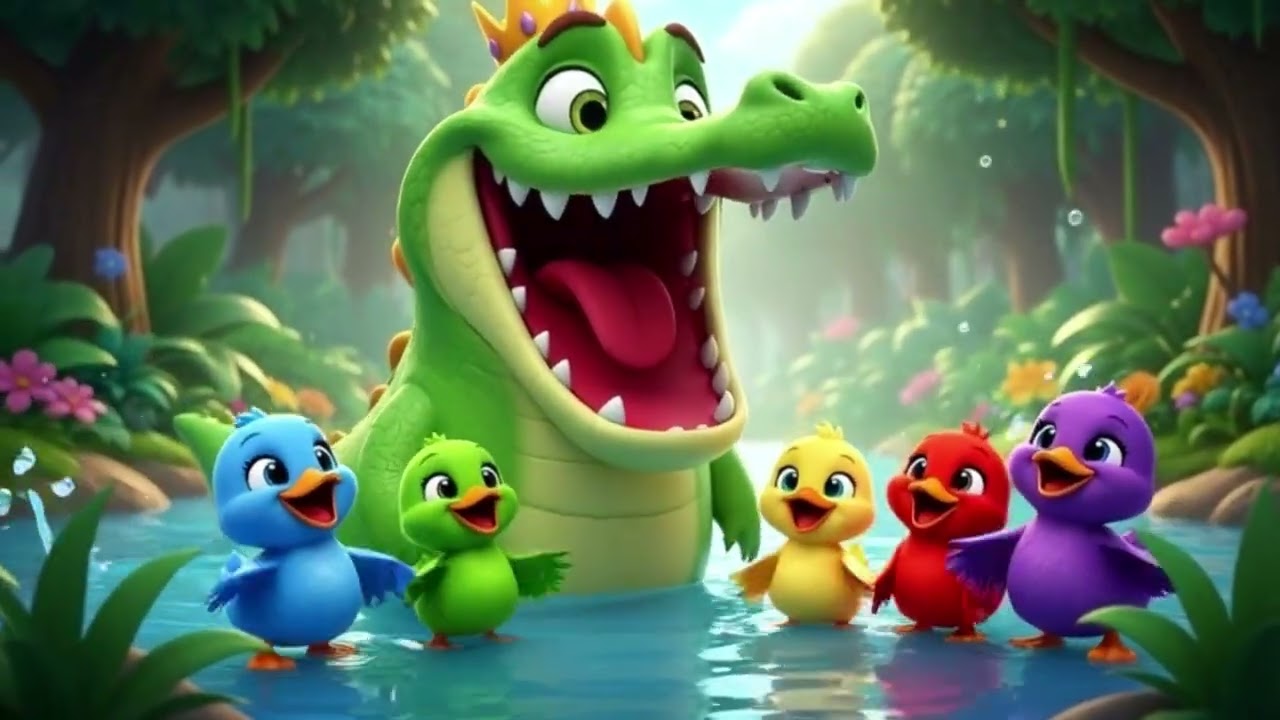 Five Little Ducks 🦆 Jungle Adventure | Crocodile King Song | Kids Nursery Rhymes | CocoMoco