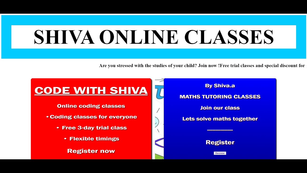Online coding classes  |  online math's 10 classes  |  Shiva online classes  |  Let's code together