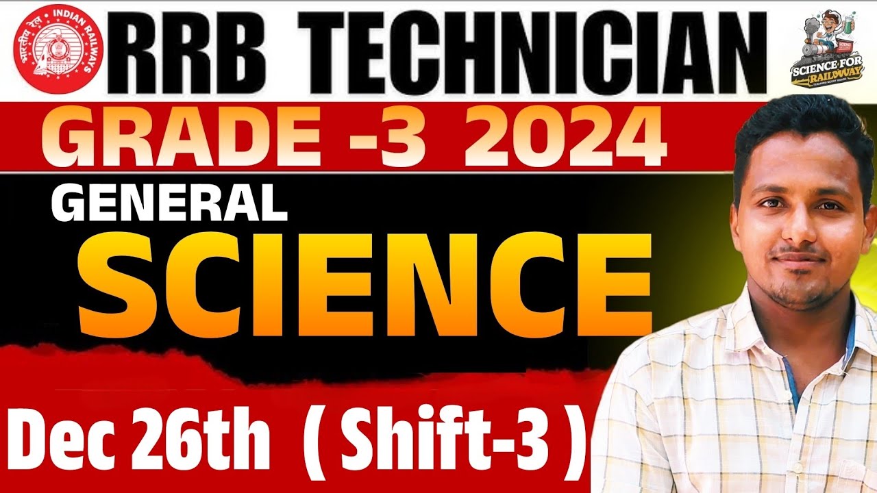 RRB Technician Grade 3 PYQ’s Explained | General Science Questions with Answers 2025 #rrbtechnician 