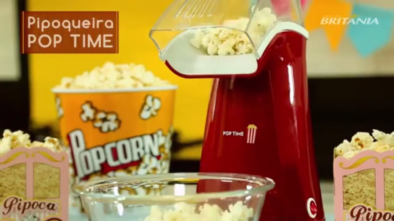 Pipoqueira Brit&acirc;nia Pop Time PIP B-02, Sem &Oacute;leo, com Bocal Direcionador