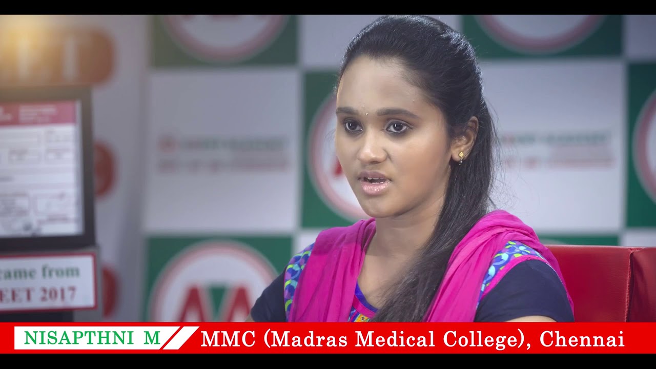 AXENT ACADEMY Testimonials  NEET 2017 Topper Nishapthni   Joined in MMC