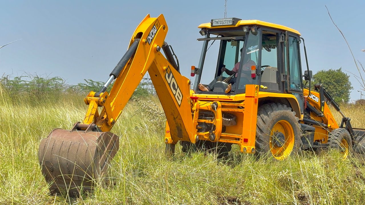 Jcb 3dx backhoe loader Powerful Land Clearing Work | Removing Trees & Bushes with JCB Machine