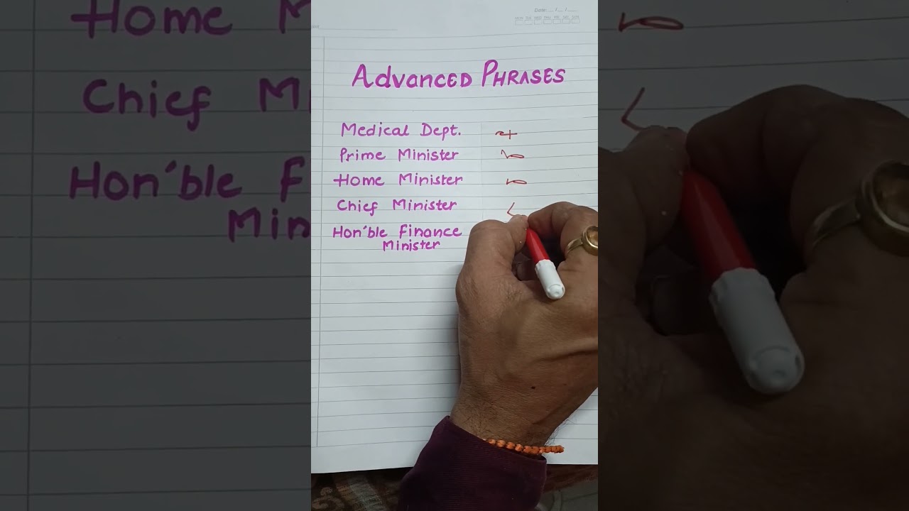 Shorthand Advanced Phrases You Must Know | Stenography Tutorial by Rajesh Baweja
