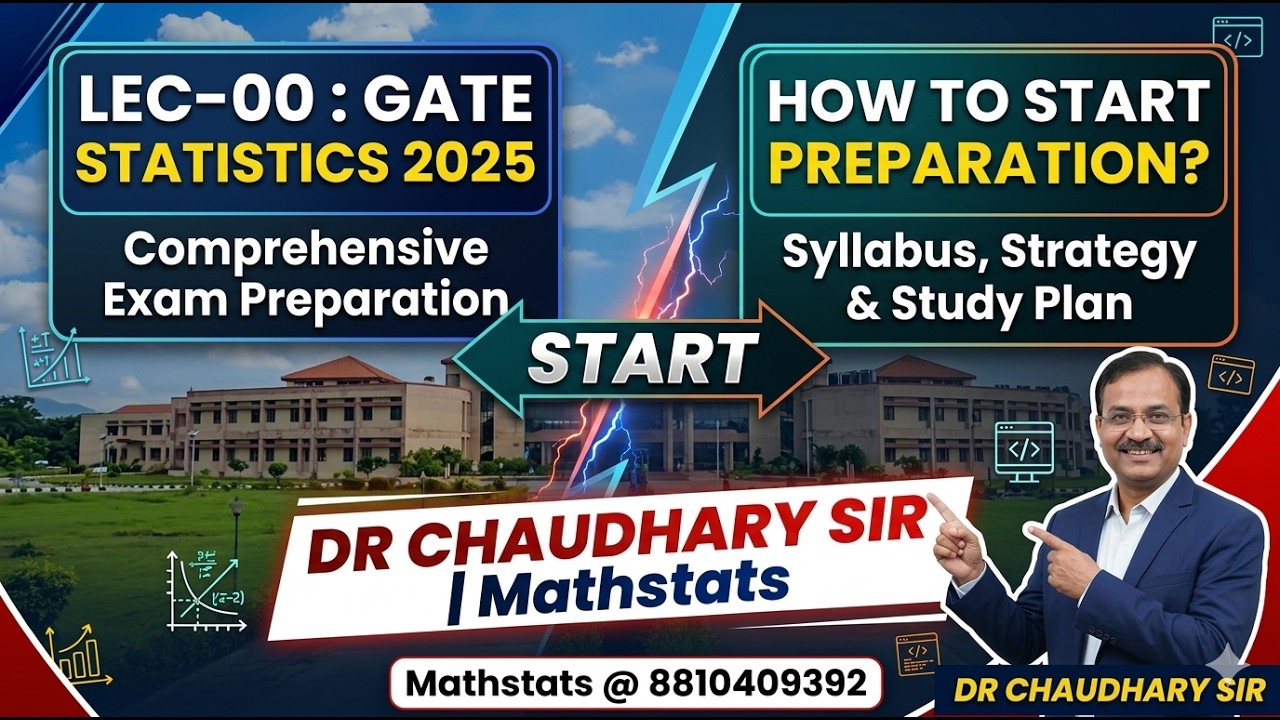 GATE STATISTICS 2025 | Introduction | Mathstats @8810409392 Mathstats@8810409392