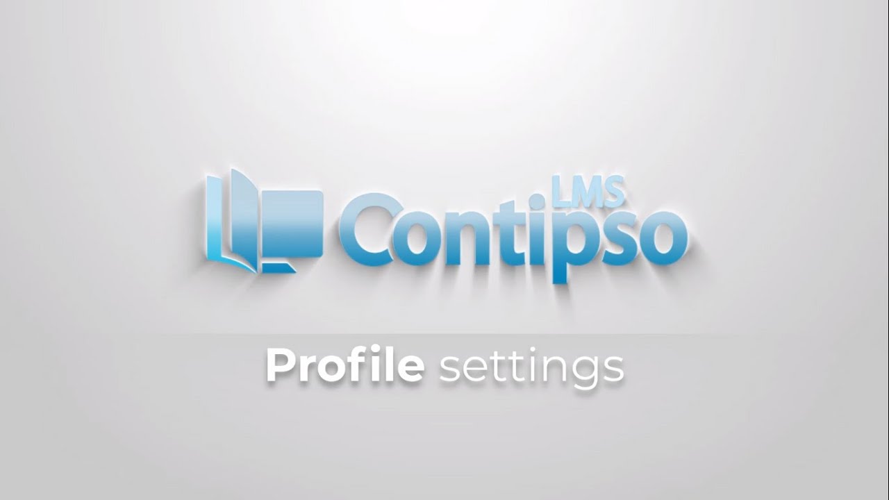 Profile settings - Contipso LMS