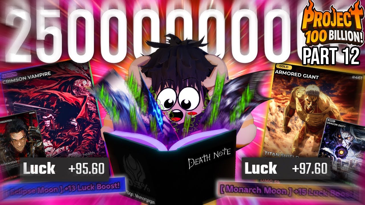 🤫 FATE NOTEBOOK INSANE!!  I GOT 25 BILLION!! & +97 Luck!!! – Project 100 Billion! (Part 12)