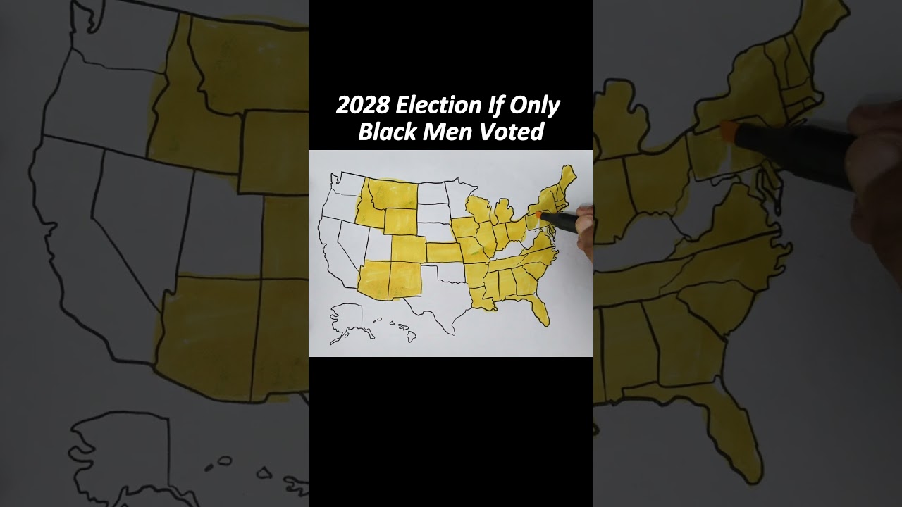 2028 Election 🇺🇲 If Only Black Men Voted? #map #unitedstates #usa #geography
