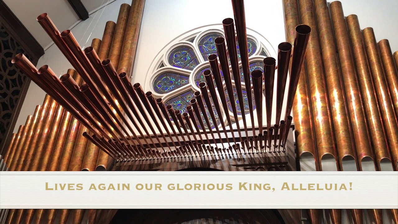 Christ the Lord is Risen Today performed by Organist Tandy Reussner [Sing-A-Long]