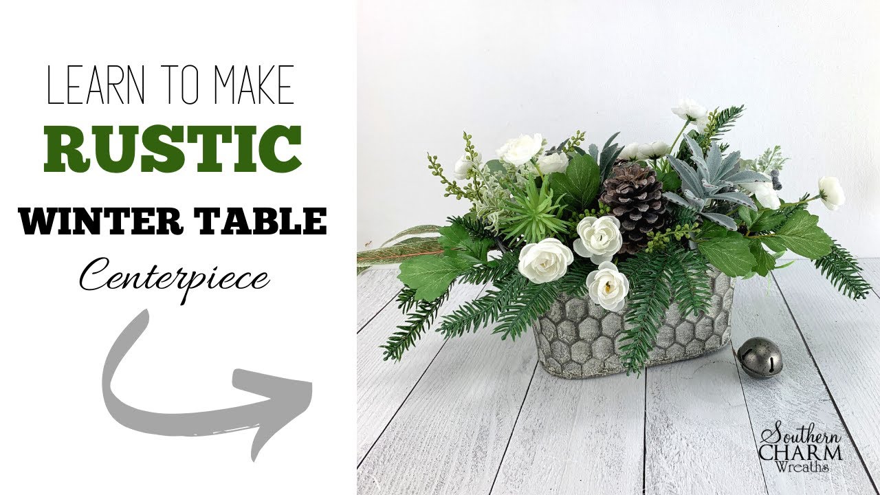 How to Rustic Winter Table Centerpiece