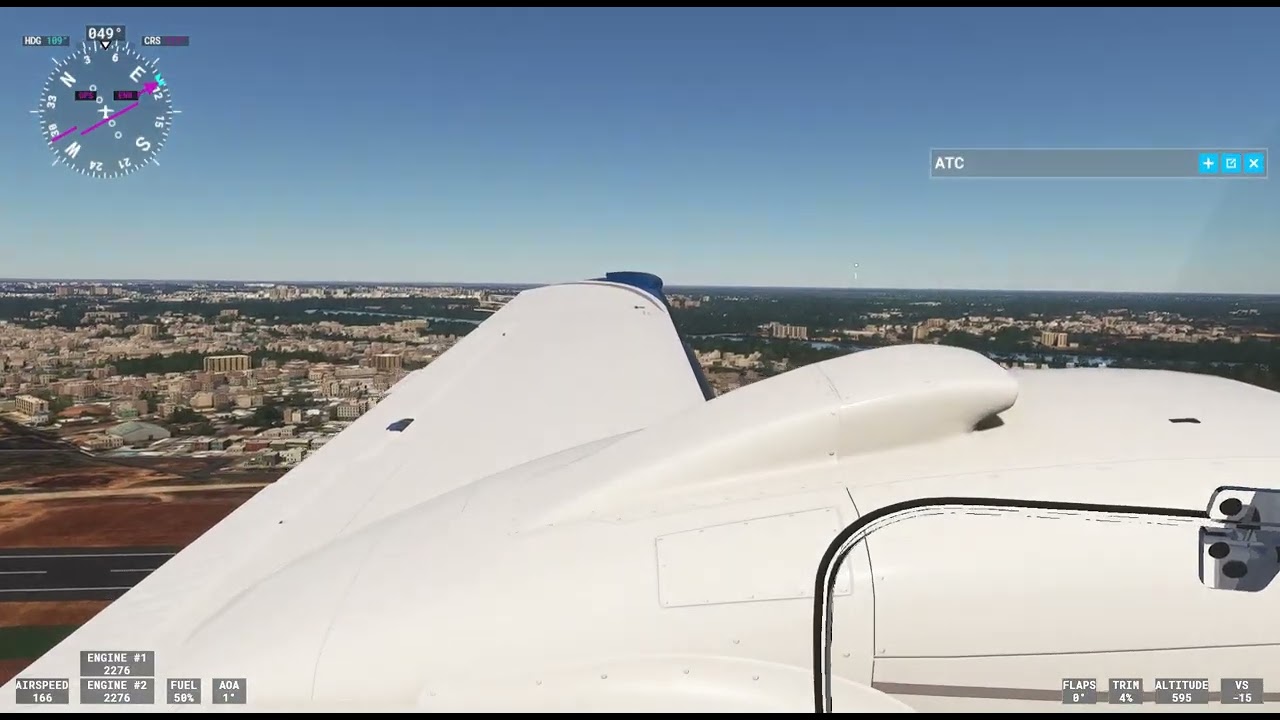 Baron G58 approach and landing at Ahmadabad India JSM world flight