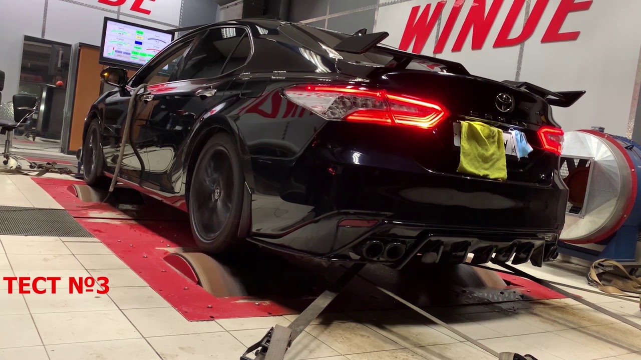 Camry XV70 3.5л Чип-тюнинг на 310 л.с. тест на диностенде Dyno