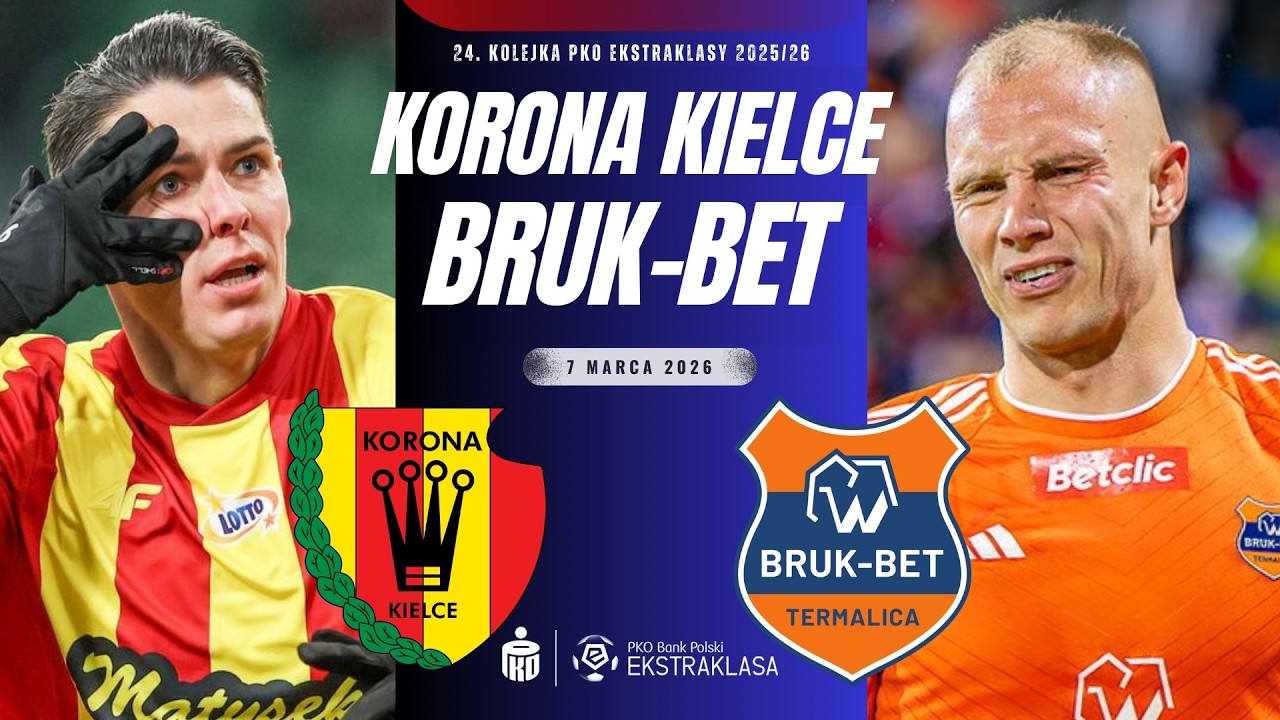 KORONA KIELCE - BRUK-BET TERMALICA | 24. KOLEJKA EKSTRAKLASY 2025/26 | RELACJA NA ŻYWO KOMENTARZ