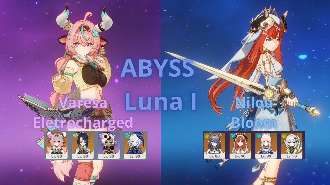 F2P | Spiral Abyss Luna I | Genshin Impact Varesa Eletrocharged & Nilou Bloom