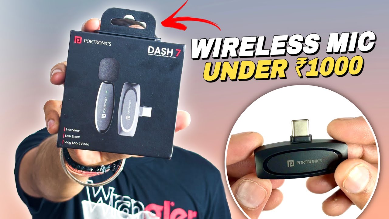 Best Wireless Mic Under ₹1000🤯 | Portronics Dash 7 Unboxing & Review