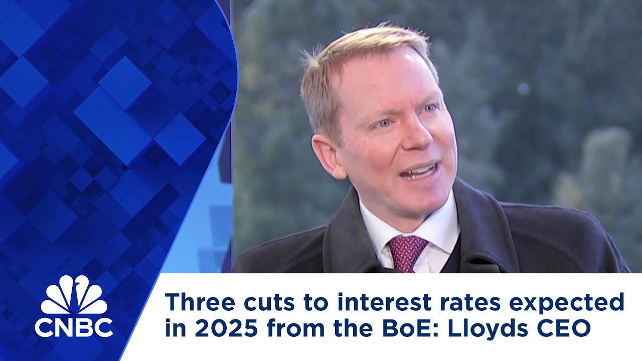 Three cuts to interest rates expected in 2025 from the BoE: Lloyds CEO