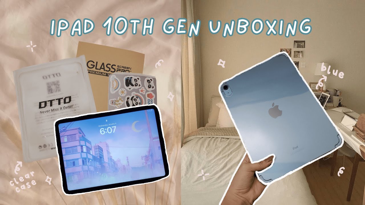 Эстетическая распаковка iPad 10-го поколения (10,9 дюйма, 2022) + аксессуары 🍰✨