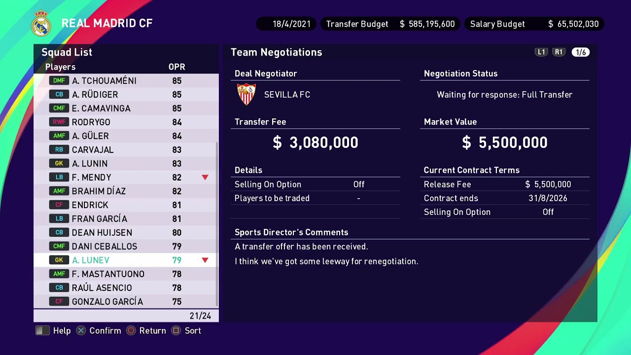 PES 2021 Master League : Legendary Difficulty