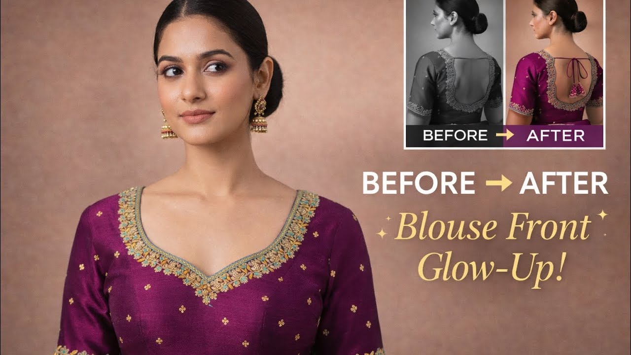 Complete Video of the Maroon embroidery blouse | soul of fabric