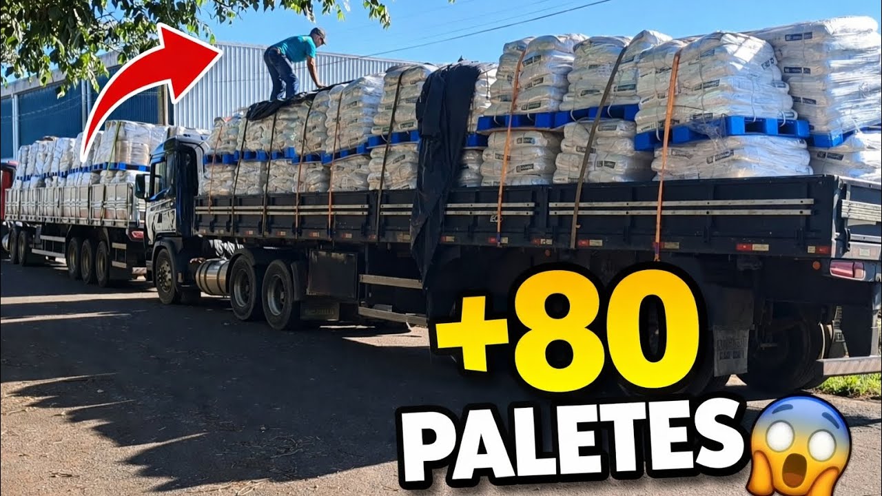 Descarregamos +80 Paletes! Rotina Pesada de Caminhoneiro 🚛