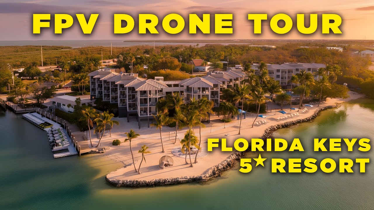 5 Star Florida Keys Resort Drone Tour - Three Waters Resort and Marina
